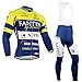 2014 Outdoor Sports Pro Team Men's Long Sleeve Fantini Thermal Cycling Jersey and Bib Pants Set