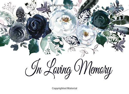In Loving Memory: Guest Book for Funeral and Memorial Services in Boho