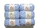 BERNAT Baby Blanket Yarn, 3.5oz, 6-PACK (Baby Blue 03202)