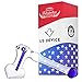Glass Water Device Hammer Bub Clear with Blue 5.5 Inch