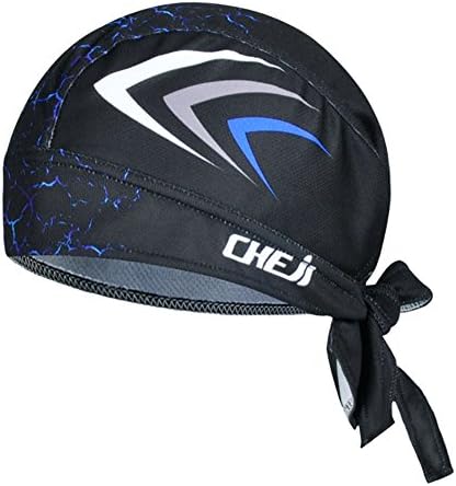 Adjustable Skull Cap Beanie Helmet Liner Cycling Hat - Sweat Wicking Biking Caps Bandana Head Wrap for Men Women (Black - Triangle)
