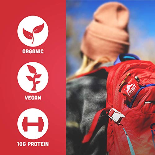SKOUT Organic Protein Bars - Chocolate Cherry - Vegan Snacks - Plant Based Protein - Non-GMO - Gluten Free, Dairy Free, Soy Free - No Refined Sugar - 1.9 oz (4 Count)