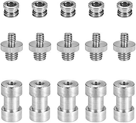 ANGGREK Tripod Screw Adapter 3/8 To 1/4,Screw Adapter,3/8 Inch Female 1 4 Male Threaded For Monopod Ballhead Camera Light Stand