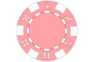 DA VINCI 100 Clay Composite Dice Striped 11.5 gram Poker Chips, Blank Pink Chips for Direct UV Print or Hot Stamping (Pink)