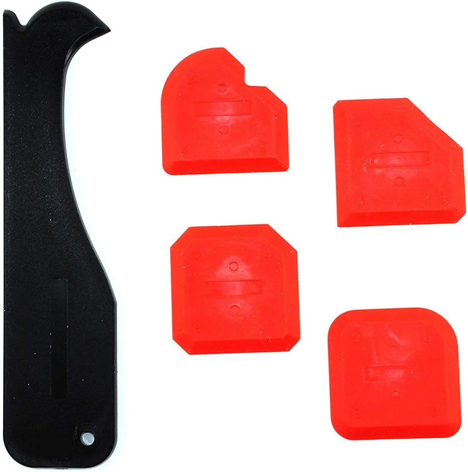 Godagoda Silicon Sealant Tool Caulking Tool Kit Finishing Tool for Kitchen Bathroom Shower(Blue,Red)
