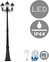 MiniSun Traditional Victorian 1.95m Outdoor Lamp Post Light Black 3 Way 15W LED view 8
