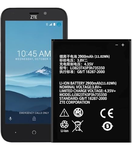 Battery E169-515978 compatible with ZTE Blade A452, Blade X3, (Li-ion, 3.8 V, 4000 mAh, Original (PRC)) - All Spares