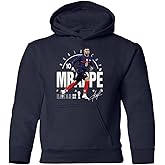 KING THREADS World Soccer 2022 Mbappe 10 France Football Fans Youth Hooded Sweatshirt