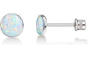 limerencia Hypoallergenic G23 Implant Grade Titanium Screw Back Earrings Tragus 20G Helix F136 Piercing Post for Sensitive Ears Cartilage