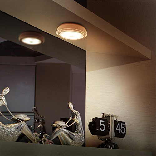 SBE Magnetic Night Lamp Infrared IR Bright Motion Sensor Activated LED Wireless Warm White Wall Light Battery Operated for Hallway