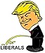 Signs By Woody Trump Peeing Pissing on Liberal Decal primary