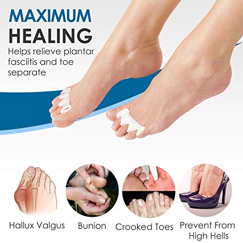 ALSTEN Anatomical Toe Separators,Correct Your Toes Naturally | Great for Pedicure, Bunion Corrector & Yoga(2 Pack)