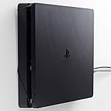 FLOATING GRIP® PS4 Slim, PlayStation 4 Slim, vertical wire wall mount (Black), Patent pending and proprietary design, Made in Denmark