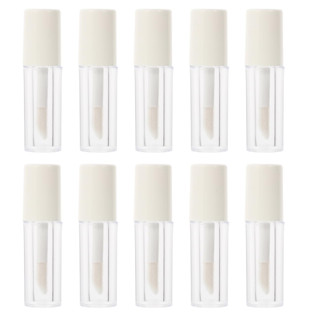 Lurrose 10Pcs Empty Lip Gloss Tubes 0.04Oz Refillable Lipstick Tubes with Leak-Proof Caps Lightweight Portable for Diy Lip Color Storage
