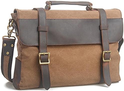 Men's Vintage Large Messenger Bag,Coffee