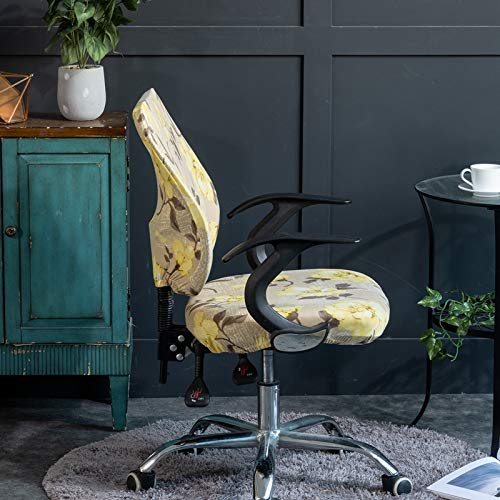 Melaluxe Computer Office Chair Cover - Protective & Stretchable Universal Chair Covers Stretch Rotating Chair Slipcover