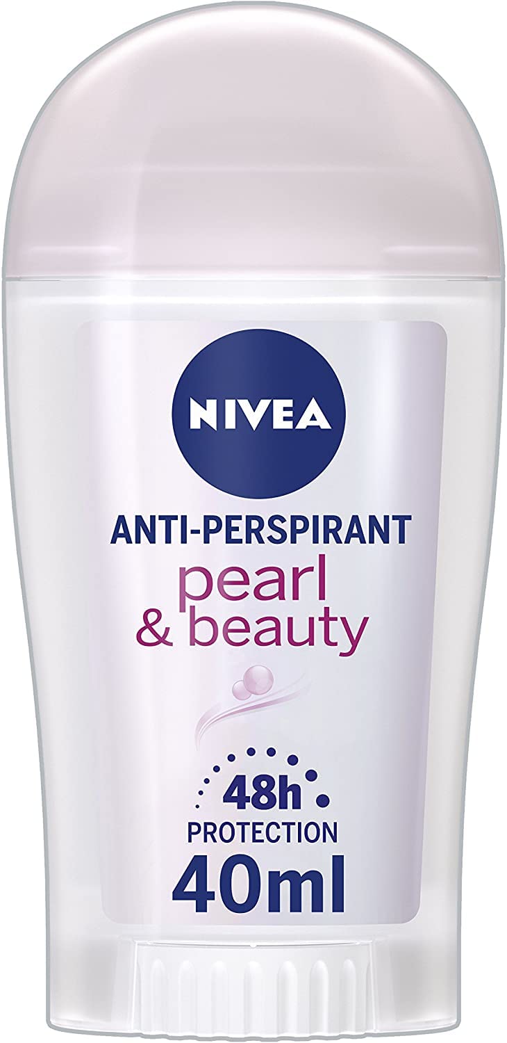 NIVEA Pearl & Beauty Anti-Perspirant Deodorant Stick (40 ml), Fresh Fragrance Deodorant for Women, Stick Deodorant for Women, Deodorant Womens, Pack of 6