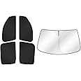 Canvcle Sunshades for 2022-2025 Ford Maverick Accessories Windshield Sun Shade Side Rear Window Shade Cover Sun Visor Shield Privacy Protection for Camping Keep Vehicle Cool Black 5PCS