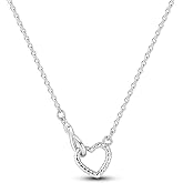 NARMO 925 Sterling Silver Tulip Necklace Heart Pendant Necklace for Women