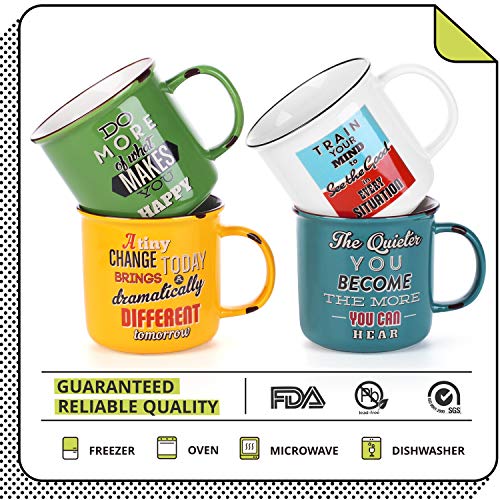 image for LIFVER 18 Ounces Coffee Mugs, Large Porcelain Cups for Coffee, Tea, Co