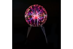 XIZHI Plasma Ball Science Toy Touch Sensitive Plasma Electric Nebula Lightening Ball for Kids Plasma Globe Parties Decorations Amazing Gift (4 Inch)