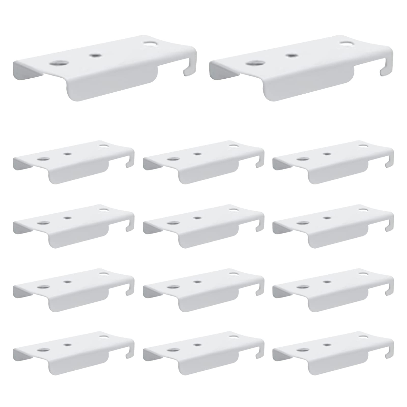 Ceiling Mount Brackets for Flexible Curtain Track, Curtain Rail Installation Accessories White Curve Curtain Track Bracket for Ceiling Mounted, White, 14 Pack