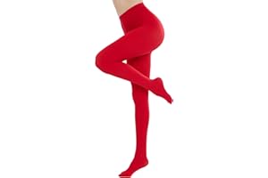 CozyWow Women's 80D Soft Solid Color Semi Opaque Footed Tights High Waist Womens Tights