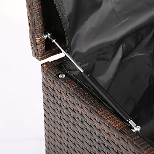 image for Peach Tree Inc Peach Treeresin Resin Wicker Deck Box Outdoor Patio Fur