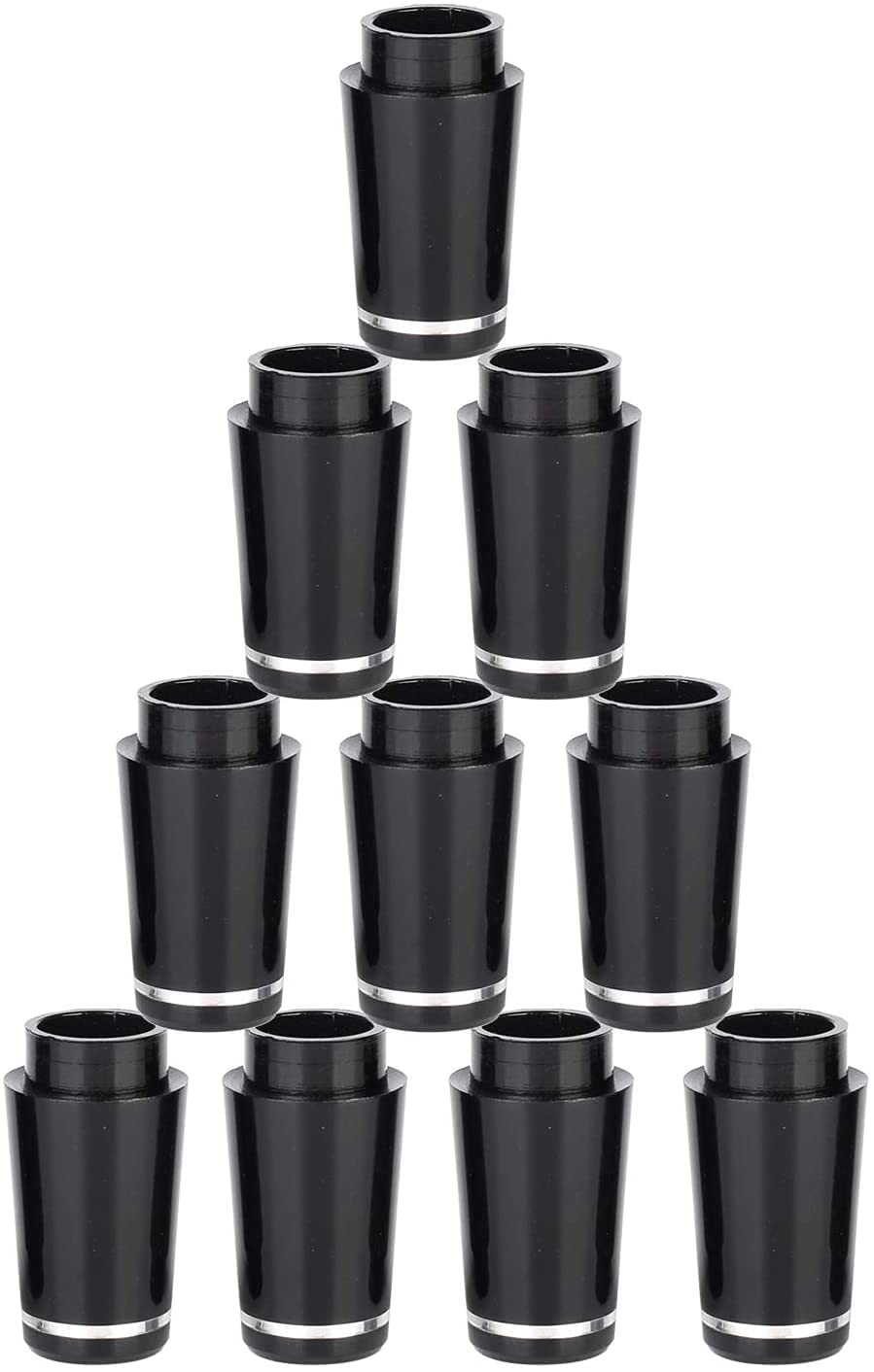 Photo 1 of 10 Pieces Collared 0.355'' Golf Iron Ferrule Taperd Shaft Compatible with Taylormade P Series Iron Clubs Head P790 UDI TI P770 P7MB P7TW (ChromeRing-0.370)