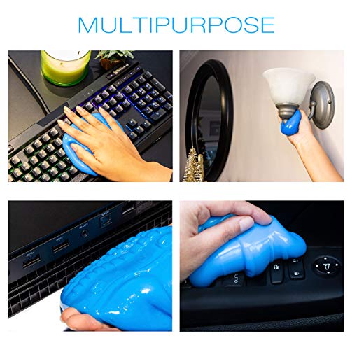 Smart Clean Magical Dust Cleaning Mud - Keyboard Cleaner Gel Glue for Car Interior Detailing, Laptop, Computer, Lens, Controllers, PS4, Hard to Reach Areas Super Slime Cleaner Duster Putty Non Sticky - Thumbnail 3