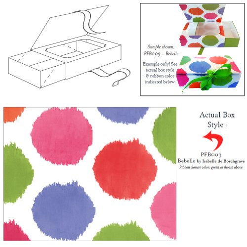 Paper Gift Box w Sliding Tray Food Grade 2pk Bebelle PFB003 Caspari