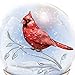 Messenger from Heaven Memorial Cardinal Glitter Globe, Heirloom Porcelain Base, Sculpted Cardinal, Plays 'Always in My Heart'