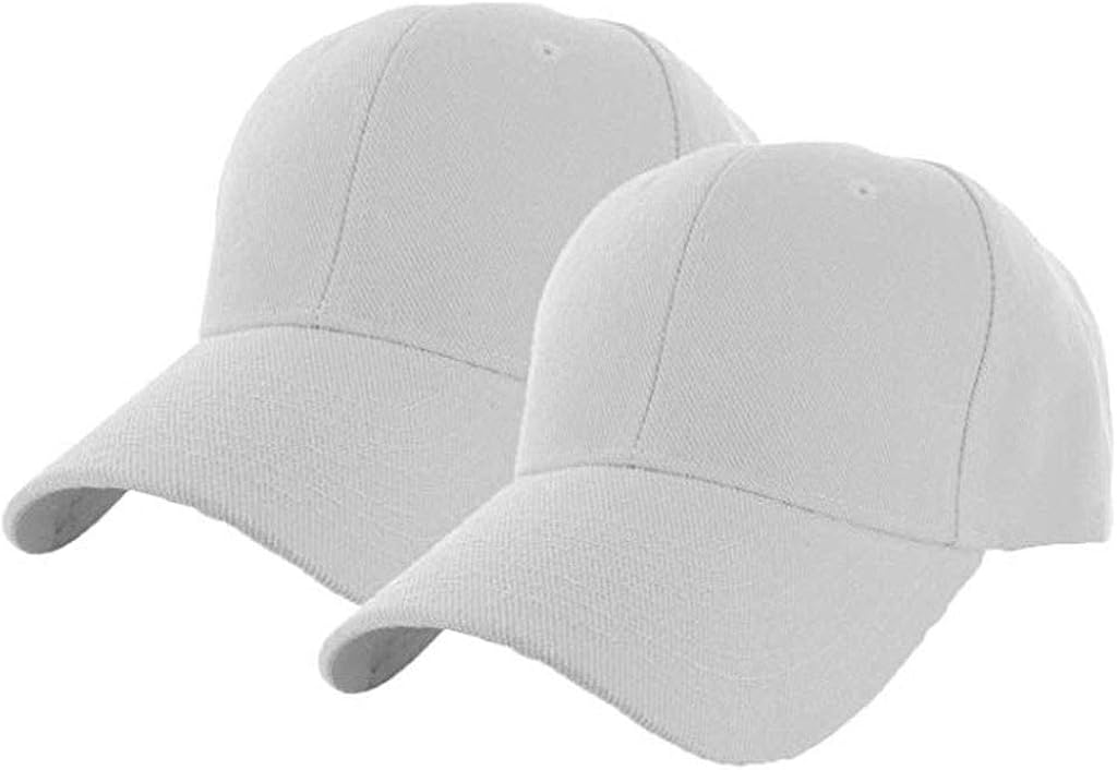 solid white baseball cap