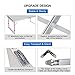 REDCAMP Aluminum Folding Table 4 Foot, Portable and Adjustable White