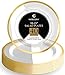 Disposable Clear Plastic Plates – 40 Pack High Quality Thin Gold Rim 10.25” Round Plate for Dinner, Salad, Dessert – Elegant Design for Wedding, Birthday, Party – by Elite Selection