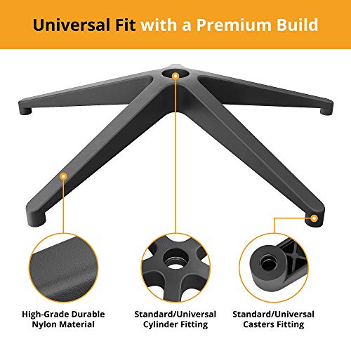 Office Chair Base Replacement with Heavy Duty HighGrade Nylon