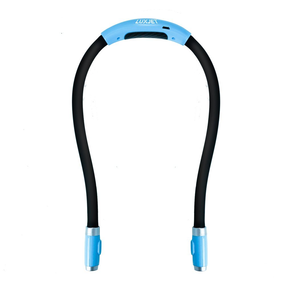 LUXJET Rechargeable LED Book Light, Flexible Neck Lamp for Reading in Bed or Car at Night with Adjustable Brightness, 4 LED Bulbs, Ideal for Kids,Crafts,Knitting, Repair,Travel or BBQ