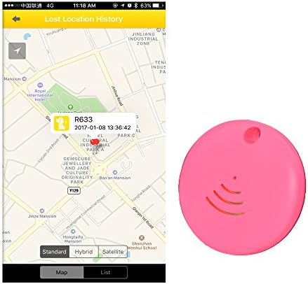 Bluetooth Waterproof IPX7 key finder, phone finder,anything finder - 1 pack (pink)