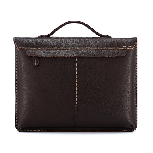 Kattee Vintage Leather Briefcase 15.6 Inch Laptop Messenger Bag Tote