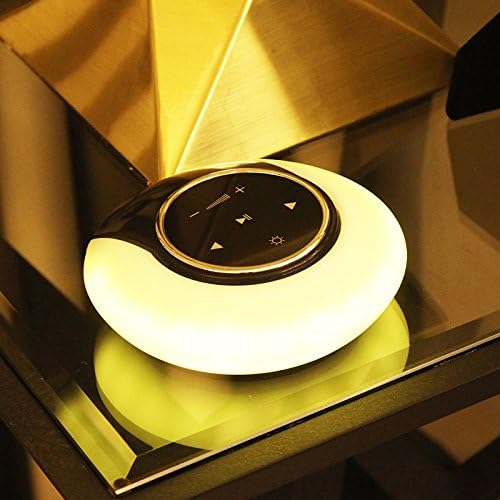 TuPuCN Bluetooth Speaker LED Desk Lamp Spherical Decorative Lamps and Lanterns of Creative Wedding circle of bedroom Night light (yellow)
