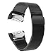 Gear Fit 2 / Fit 2 Pro Watchband, TRUMiRR Milanese Loop Watch Band Stainless Steel Strap Magnetic Clasp Bracelet for Samsung Gear Fit2 SM-R360 / Fit2 Pro SM-R365 Smartwatch, Black