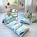 Butterfly Craze Futon Floor Bed Lounger Cover - King Size Cars Blue - Fits 5 King Pillows & Transforms Into Floor Mattress & Sleeping Pad - Machine Washable Polyester Cover