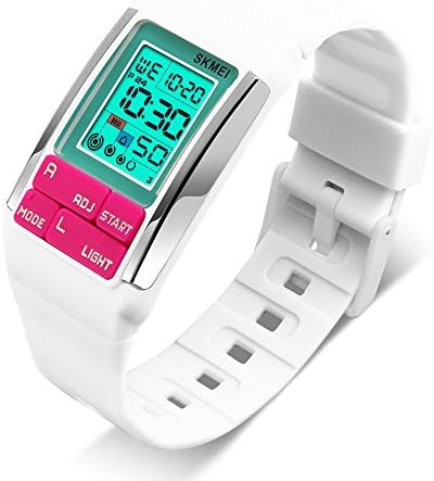 Kids Watches Boy Girl Digital Sports Waterproof Wrist Watch with Alarm for Child (white)