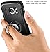 Samsung Galaxy S7 Phone Case, Ring Holder with Kickstand, for Magnetic Car Mount, 360 Rotation Shock-Absorption, Full-Body Rugged Holster Phone Cover Silver