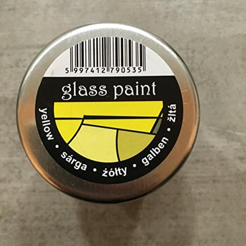 Pentart Glass Colors Glass Paint Solvent Based, 30 ml Yellow