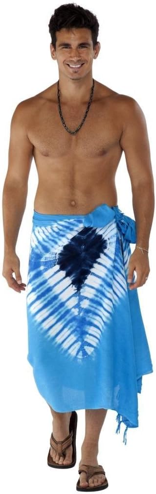1 World Sarongs Mens Tie Dye Sarong