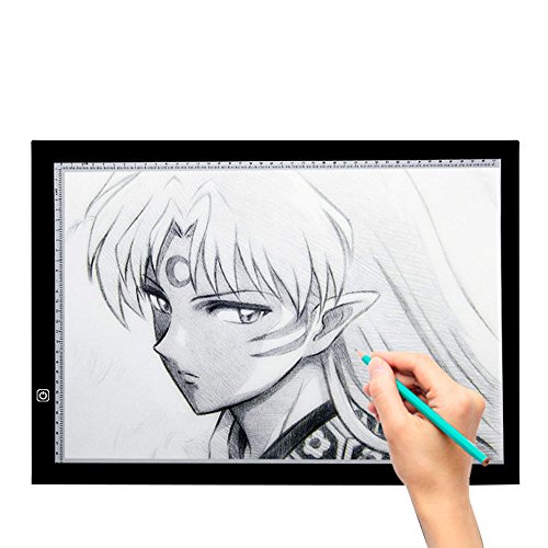 JIAN YA NA A4 Ultra-Thin Portable LED Light Box Tracer LED Copy Board USB Power Cable Dimmable Brightness Artcraft Tracing Light Pad Light Box for Artists Drawing Sketching Animati