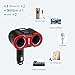 QC3.0 Smart Car Charger, 2 Socket + 3 USB (2xSmart USB Port & 1xQC3.0 USB Port) Multifunction Car Socket Splitter Adapter Built-in 10A Fuse for Smart Phones, Tablets, GPS, MP3 Players