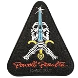 Powell Peralta Sword and Skull Skateboard Patch Black