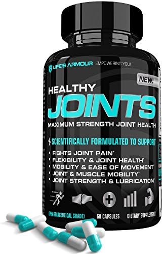 Healthy Joints by Life’s Armour | High Potency Joint Support Supplement Vitamin with Glucosamine & Msm for Joint Mobility, Health, Flexibility, Pain, Increased, Strength & Lubrication